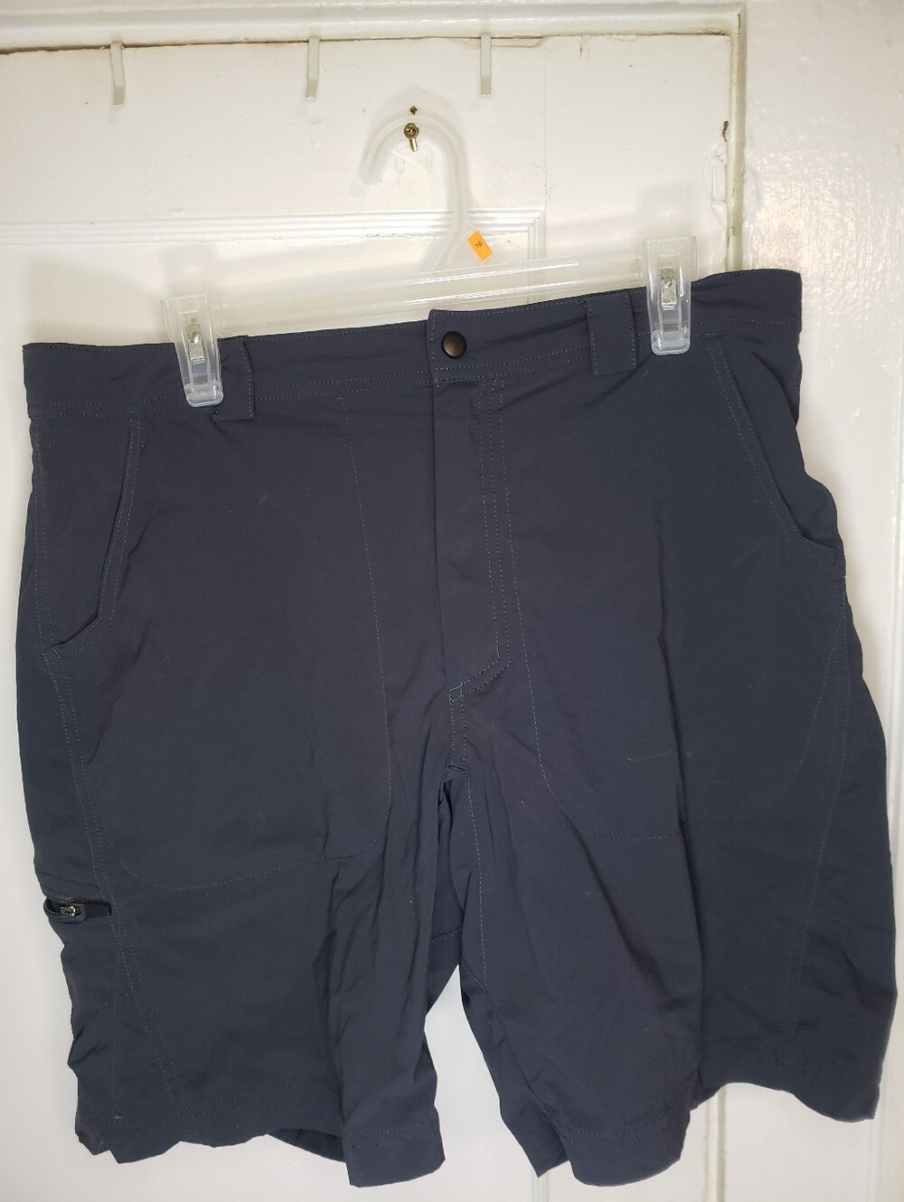 LL Bean Mens Medium Padded Cycling Shorts Mountain Bike Cargo 2-in-1 Gray Liner